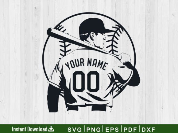Baseball Player SVG: A Silhouette Built for Stitching