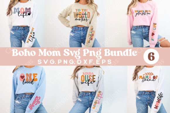 Boho Mom Sleeve SVG: Graphics for Crafts