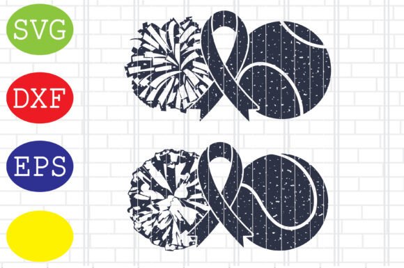 Cheer Ribbon Tennis Svg: Graphics for Crafts
