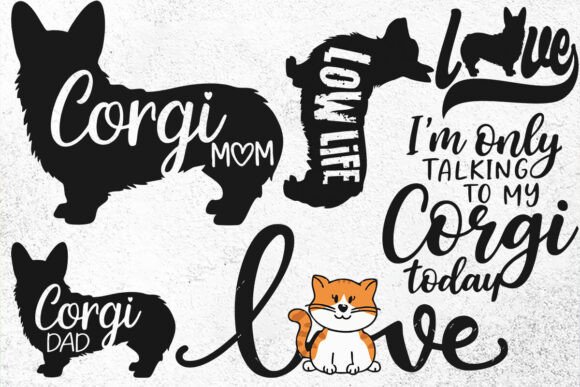 Corgi SVG Cut File: Love Graphics for Crafts