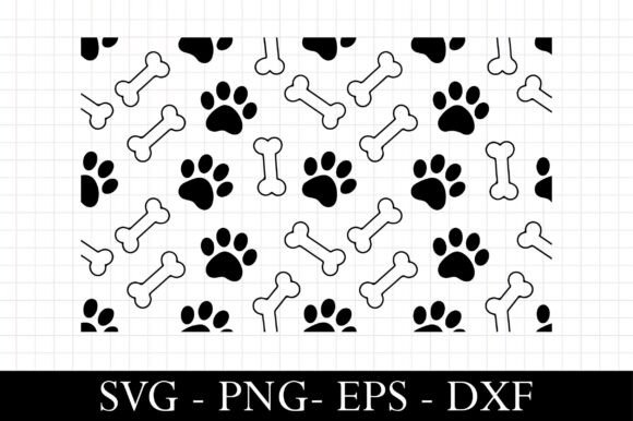 Dog Paw Seamless Pattern: Graphics for Crafts & Blogs
