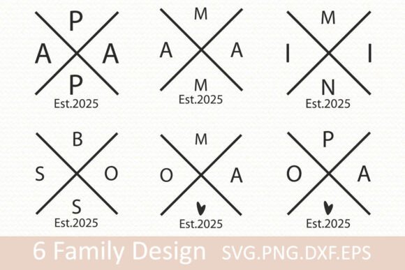 Family Names Plotter File: Graphics for Crafts & Blogs