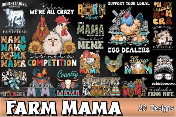 Farm Mama SVG Bundle: Graphics for Crafts