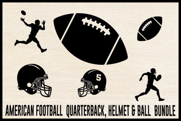 Football QB Bundle: Graphics for Crafts & Sales