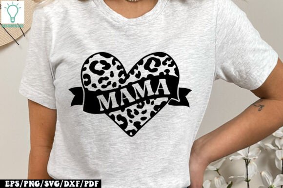 Mama Leopard Love SVG: Bold Graphics for Crafts