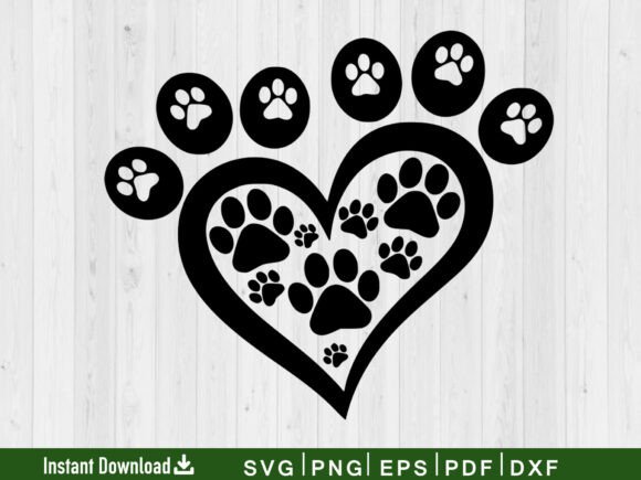 Paw Print SVG Bundle: Graphics for Crafts & Sales
