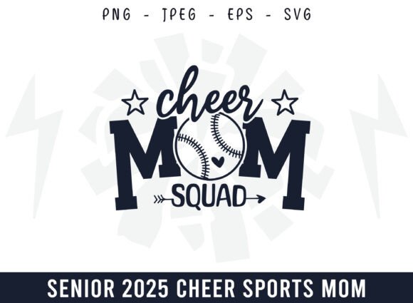 Proud Cheer Baseball Mom Squad: Graphics for Crafts