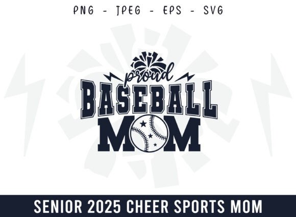 Senior 2025 Baseball Mom Graphics for Crafts