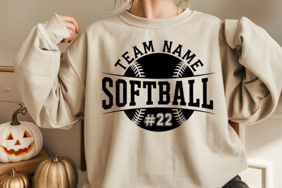 Softball Team Template: Graphics for Crafts