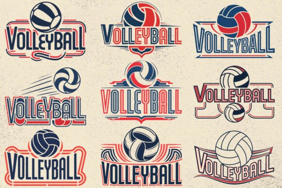 Volleyball SVG & Team Template: Graphics for Crafts