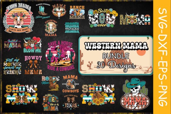 Western Mama SVG Bundle: Graphics for Crafts